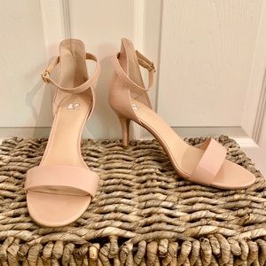 Nude Ankle Strap Heel